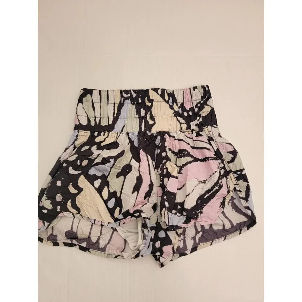 FREE PEOPLE Movement Printed Boxing Shorts Medium The Way Home High Rise